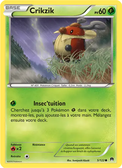 Image de la carte Pokemon Crikzik 5/122