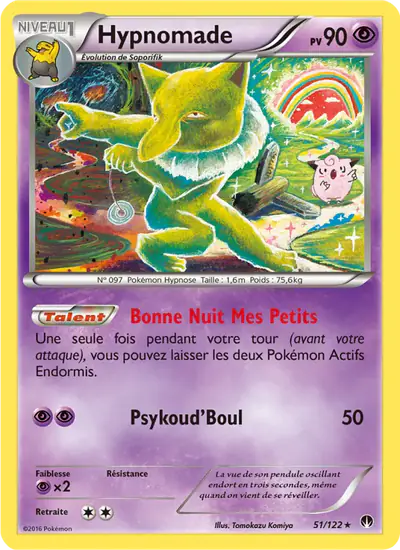 Image de la carte Pokemon Hypnomade 51/122