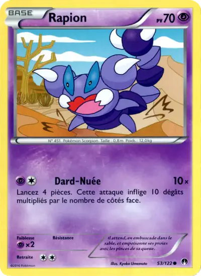 Image de la carte Pokemon Rapion 53/122