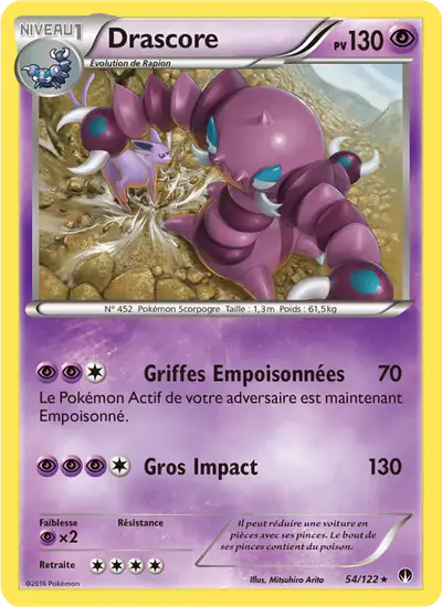 Image de la carte Pokemon Drascore 54/122