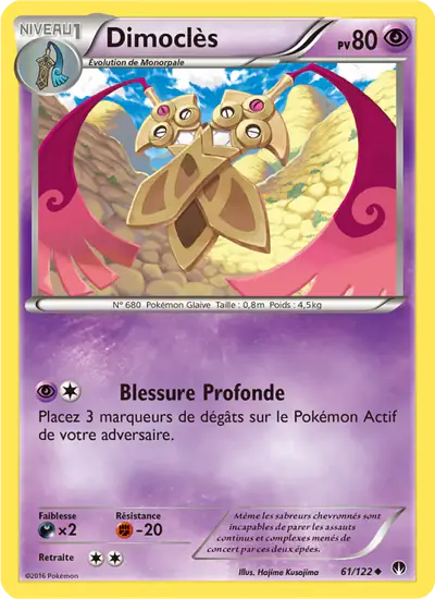 Image de la carte Pokemon Dimoclès 61/122