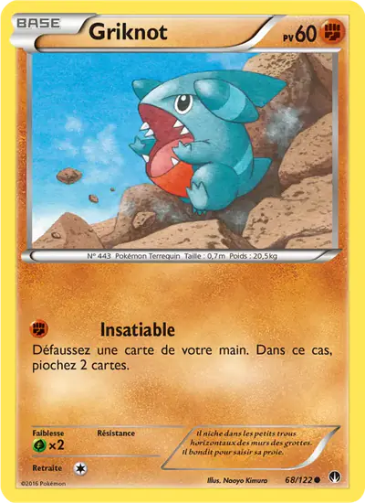 Image de la carte Pokemon Griknot 68/122