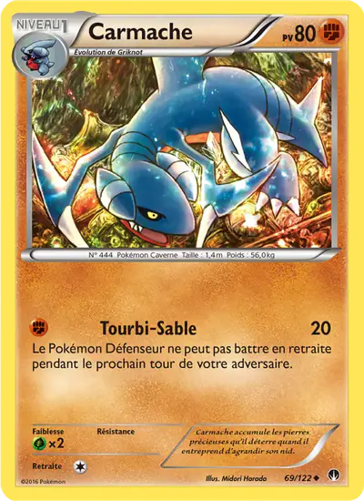 Image de la carte Pokemon Carmache 69/122