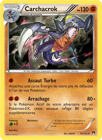 Image de la carte Pokemon Carchacrok 70/122