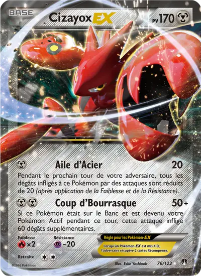 Image de la carte Pokemon Cizayox EX 76/122