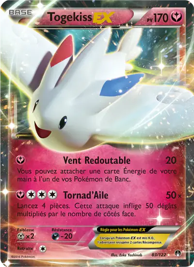 Image de la carte Pokemon Togekiss EX 83/122