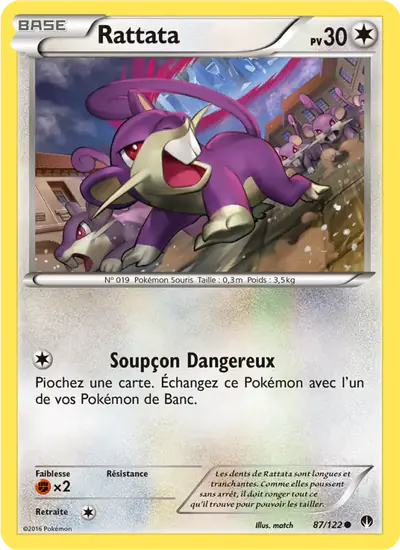 Image de la carte Pokemon Rattata 87/122