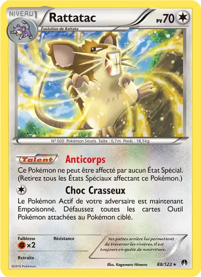 Image de la carte Pokemon Rattatac 88/122