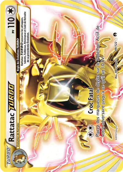 Image de la carte Pokemon Rattatac TURBO 89/122
