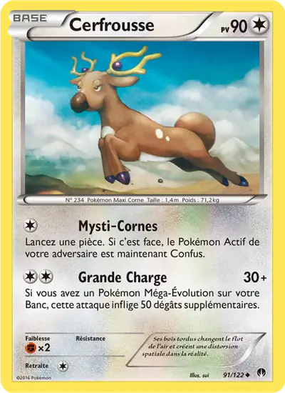 Image de la carte Pokemon Cerfrousse 91/122