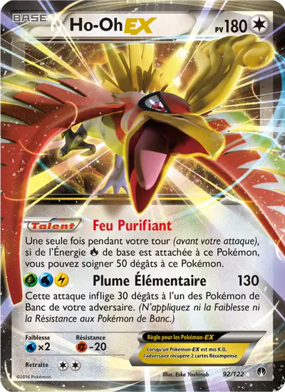 Image de la carte Pokemon Ho-Oh EX 92/122