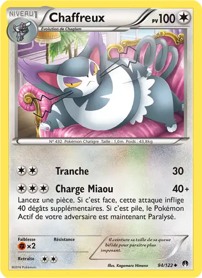 Image de la carte Pokemon Chaffreux 94/122