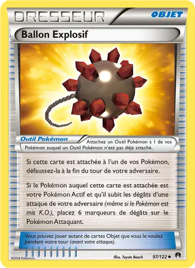Image de la carte Pokemon Ballon Explosif 97/122