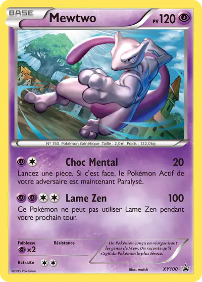 Image de la carte Pokemon Mewtwo XY100/211