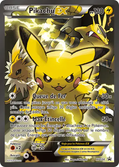 Image de la carte Pokemon Pikachu EX XY124/211