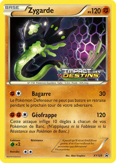 Image de la carte Pokemon Zygarde XY129/211