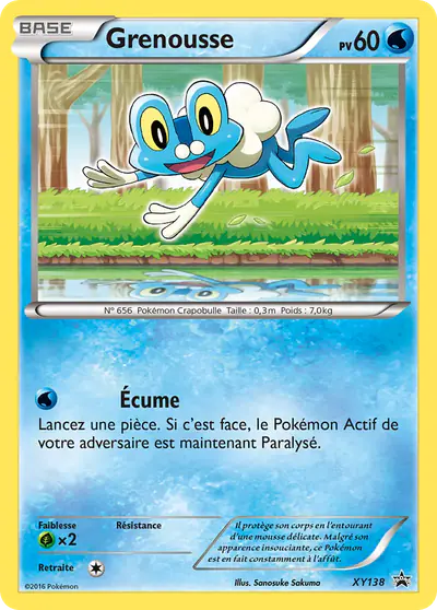 Image de la carte Pokemon Grenousse XY138/211
