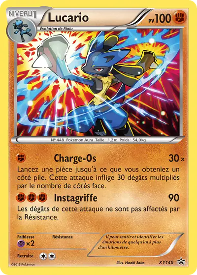Image de la carte Pokemon Lucario XY140/211