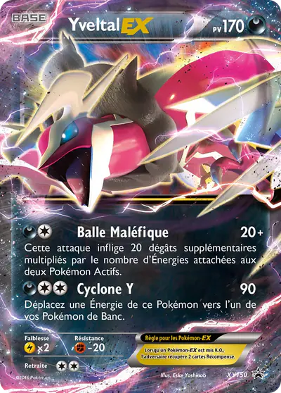 Image de la carte Pokemon Yveltal EX XY150/211