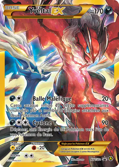 Image de la carte Pokemon Yveltal EX XY150a/211