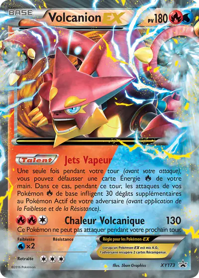Image de la carte Pokemon Volcanion EX XY173/211