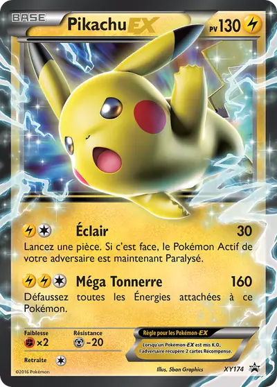 Image de la carte Pokemon Pikachu EX XY174/211