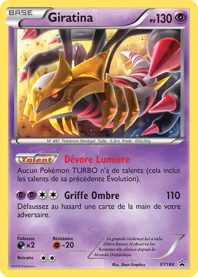 Image de la carte Pokemon Giratina XY184/211
