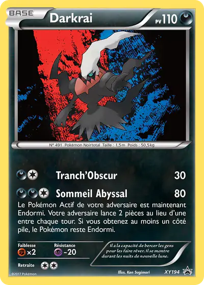 Image de la carte Pokemon Darkrai XY194/211