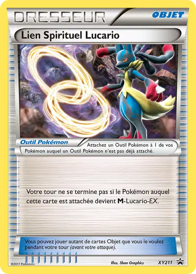 Image de la carte Pokemon Lien Spirituel Lucario XY211/211