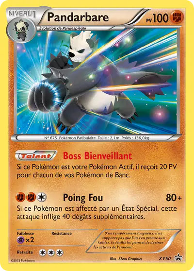 Image de la carte Pokemon Pandarbare XY50/211