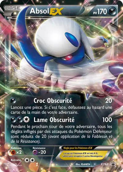 Image de la carte Pokemon Absol EX XY62/211