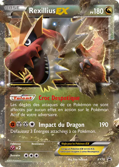 Image de la carte Pokemon Rexillius EX XY70/211