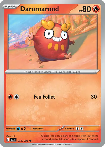 Image de la carte Pokemon Darumarond 013/86