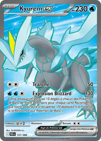 Image de la carte Pokemon Kyurem ex 157/86