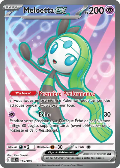 Image de la carte Pokemon Meloetta ex 159/86