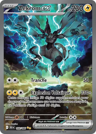 Image de la carte Pokemon Zekrom ex 166/86