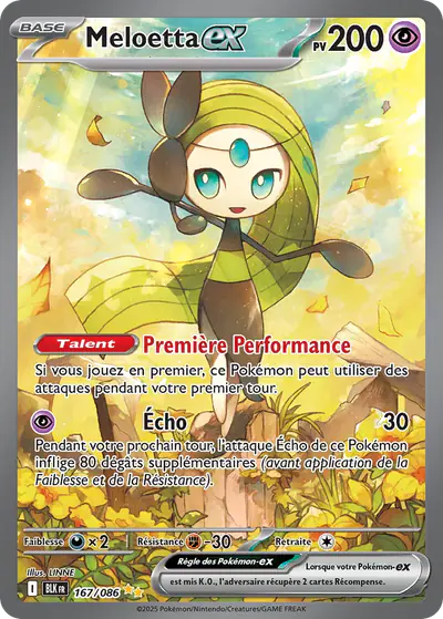 Image de la carte Pokemon Meloetta ex 167/86
