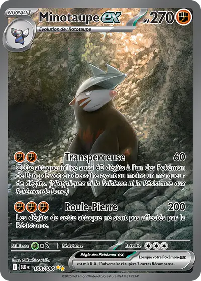 Image de la carte Pokemon Minotaupe ex 168/86