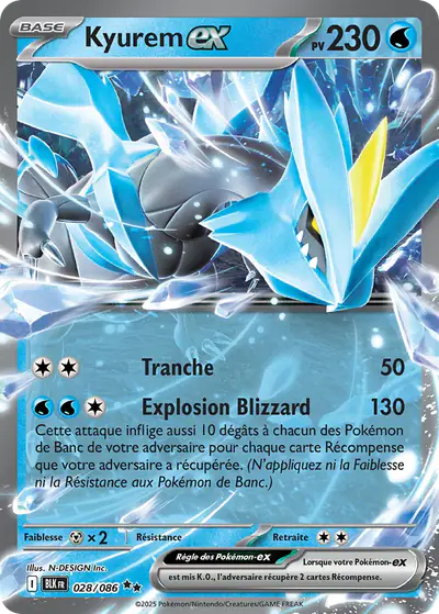Image de la carte Pokemon Kyurem ex 028/86