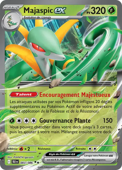Image de la carte Pokemon Majaspic ex 003/86