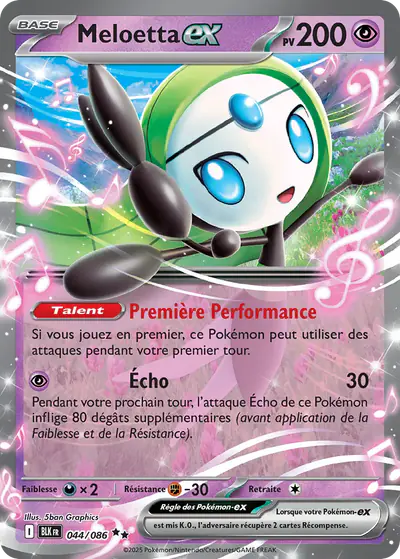 Image de la carte Pokemon Meloetta ex 044/86