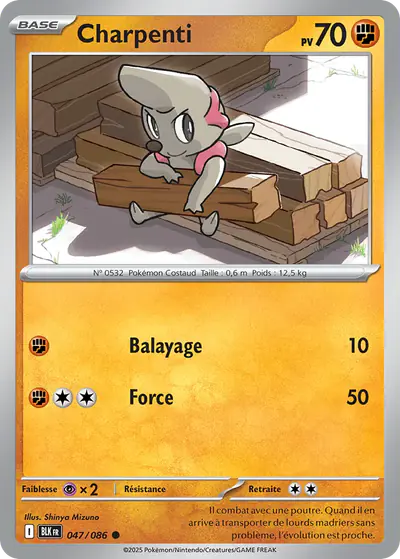 Image de la carte Pokemon Charpenti 047/86