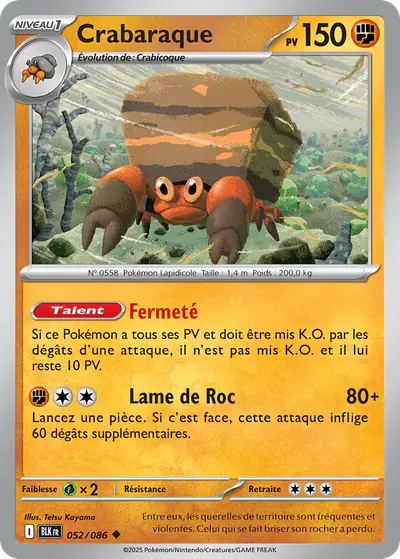 Image de la carte Pokemon Crabaraque 052/86