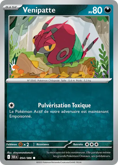 Image de la carte Pokemon Venipatte 054/86