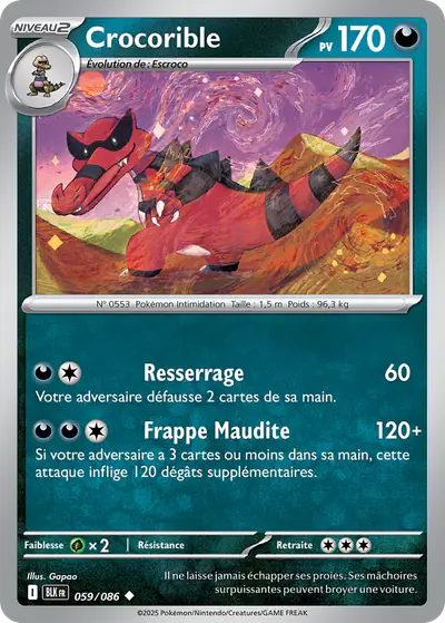 Image de la carte Pokemon Crocorible 059/86
