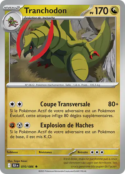 Image de la carte Pokemon Tranchodon 070/86