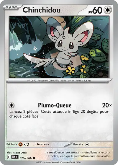 Image de la carte Pokemon Chinchidou 075/86