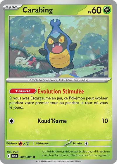 Image de la carte Pokemon Carabing 009/86