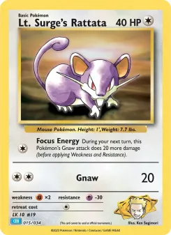 Lt. Surge's Rattata 015/034