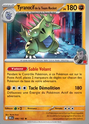 Tyranocif de la Team Rocket 096/182